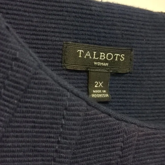 Talbots Navy Blue Dress Size 2X - Picture 2 of 6